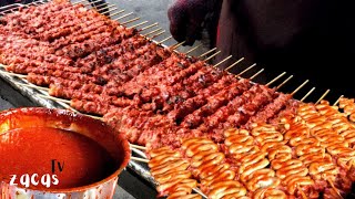 Sikat na IHAWIHAW sa Las Piñas Pork BBQ Isaw Balat at Adidas Sulit  Filipino Street Food [upl. by Nilyak]