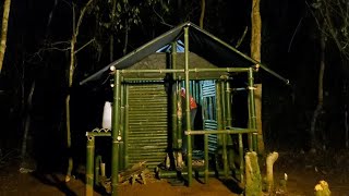 Camping dihutan  Tidur nyenyak di pondok bambu yang nyaman [upl. by Lorsung995]