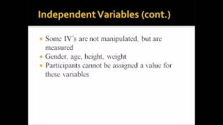 Independent and Dependent Variables and Covariates [upl. by Natsud]