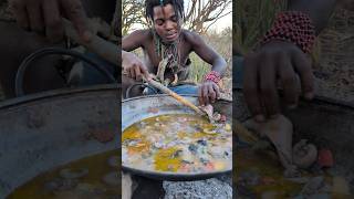 This is incredible delicious food Hadza cooks for Survival in forest So delicious and Natural food [upl. by Shaylynn]