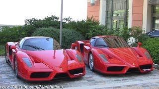 Ferrari Enzo w Modified Exhaust Start and Driving Around [upl. by Sunday]