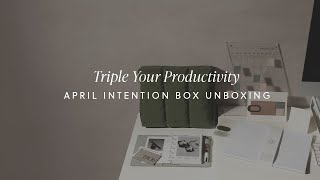 Planning In 3s  April Intention Box Unboxing  Cloth amp Paper [upl. by Rickart702]