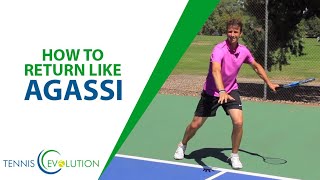 Tennis Return Serve ANDRE AGASSI TIP Hit Amazing Forehand Returns [upl. by Geneva722]