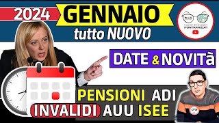 🔴 GENNAIO 2024 ➜ 16 NOVITà BONUS PAGAMENTI ISEE AUMENTI 💶 INPS NUOVE DATE AUU ADI PENSIONI INVALIDI [upl. by Riplex]