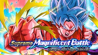 Supreme Magnificent Battle DBS Edition VS Super Saiyan God SS Goku Extreme  DBZ Dokkan Battle [upl. by Iniretake]