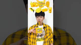 Random Yellow food MUKBANG 🍯🐝 shorts [upl. by Yeslaehc546]