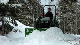 SnohoG tractor snowplow [upl. by Einaej]