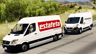 Repartidor de Amazon en Chihuahua Fiat Ducato a TODA VELOCIDAD [upl. by Daughtry]