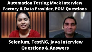 Automation Testing Mock Interview for Experienced  Automation Testing Interview Questions amp Answers [upl. by Selden]