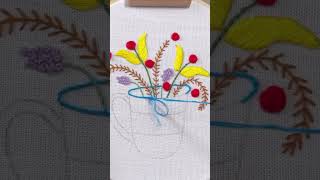 CREWEL EMBROIDERY INSPIRING AND BEAUTIFUL DIY KIT handembroidery embroiderywork [upl. by Sprague]