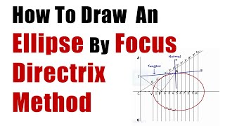 How To Draw An Ellipse By Focus Directrix Method  Engineering Curves  Engineering Drawing [upl. by Amitak875]