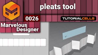 0026 pleats tool in Marvelous Designer [upl. by Aniram984]