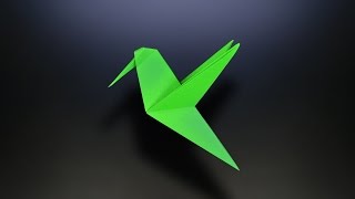 Origami Hummingbird  Instructions in English BR [upl. by Littell301]