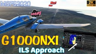 Msfs2020 G1000NXI VNAV ILS Approach amp Landing Basic tutorial DA62 Improvement mod [upl. by Christopher]