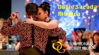 Doble Sacada Ritmica Georgina amp Oscar Zoom Tango Lesson [upl. by Gisser]