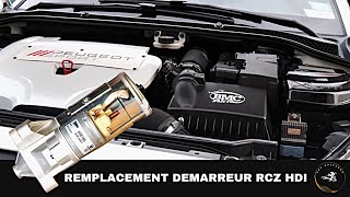 REMPLACEMENT DEMARREUR PEUGEOT RCZ HDI panne rare [upl. by Ddot]