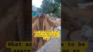 Trench collapse on excavation worksite jjsafetyllc safetyfirst safetyfails [upl. by Chesna729]