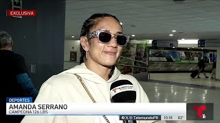 Amanda Serrano llega a Puerto Rico luego del desenlace controversial en su combate [upl. by Udelle]