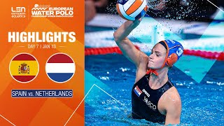 Final Spain vs Netherlands  Extended Highlights  European Water Polo Championships 2024 [upl. by Ralleigh]