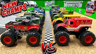 Toy Diecast Monster Truck Racing Tournament  Round 32  Spin Master MONSTER JAM Series 29 🆚 30 [upl. by Schnur]