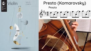 Presto  Komarovsky AMEB Grade 6 Violin Series 10 List A3 [upl. by Gus]