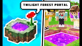 HOW TO MAKE A PORTAL TO TWILIGHT FOREST IN MINECRAFT  Finestly on GamingTak [upl. by Glendon]