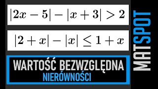 Nierówności z wartością bezwzględną  rozszerzenie [upl. by Klarika749]