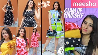 meesho dresses haul  Amazon birthday outfits and partwear dresses part4  Vanya singh [upl. by Deevan672]