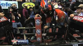 TRUE GRIT Austin Meier fights pain and conquers Mud Wasp at PBR World Finals [upl. by Marley234]