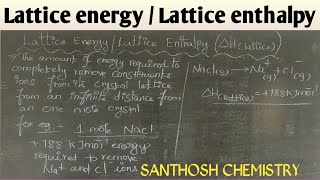 lattice energy in tamil  lattice enthalpy in tamil  ∆H lattice  thermodynamics [upl. by Liebowitz]