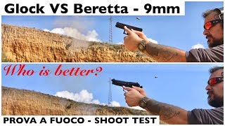 Confronto GLOCK vs BERETTA Prova al poligono test rinculo precisione mira e strappo tds mirato [upl. by Assiled]