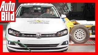 Crashtest VW Polo 2017 Volle Punktzahl für den Polo [upl. by Eciuqram]