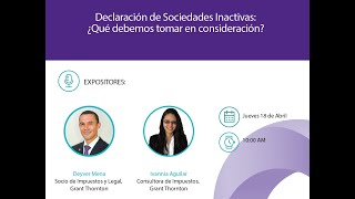 Declaración de Sociedades Inactivas ¿Qué debemos tomar en consideración [upl. by Gulgee]