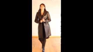 Womens 34 Length Brown Leather Coat  Lana [upl. by Luther]