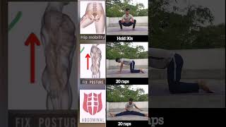 Hip MobilityFix PostureAbs Workout shorts [upl. by Kliman552]