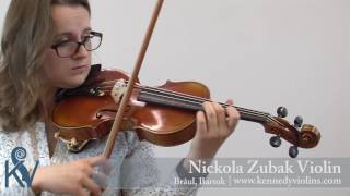 The Nikola Zubak Violin – excerpt of Brâul from Romanian Folk Dances  KV [upl. by Neeleuqcaj]