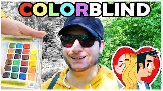 COLOR BLIND ARTIST  Trying Enchroma Glasses [upl. by Valentijn]