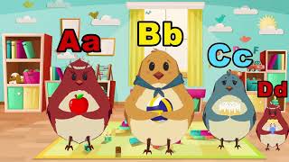 ABC Song with Lovely birds  Learn ABC Alphabet for kids  Little baby Education Nursery Rhymes [upl. by Adamsen816]