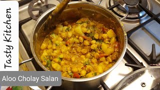 Chickpeas and Potatoe Curry  Aloo Cholay Salan  Full of flavoursome [upl. by Penn]