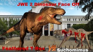 JWE 2 Dinosaur Face Off Feathered TRex vs Suchomimus 2024 [upl. by Perretta941]