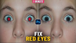 How to Fix Red Eyes in Photoshop 2024  Color correction [upl. by Seymour604]