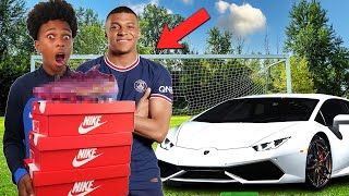 I Challenged My Dad To A Lamborghini Football 1v1 In Mbappe Boots [upl. by Latin]