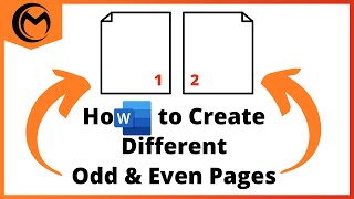 How to Create Different Odd and Even Page Numbers [upl. by Eugine]