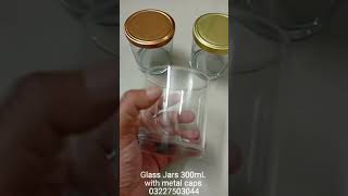 Glass Jars 300mL with Metal Caps Golden or Rose Gold WhatsApp 03227503044 [upl. by Georgeta]