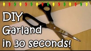 How to make a Garland in 30 seconds  Homemade Easy Garland tutorial [upl. by Jary591]