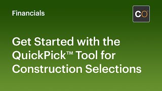 Get Started with the QuickPick Tool for Construction Selections ConstructionOnline Exclusive [upl. by Rebliw]