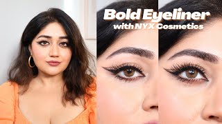 Bold Eyeliner  Long Stay Lipstick with Affordable products NYXItUp [upl. by Hsekar]