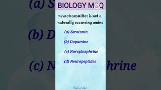 neurotransmitter is notmedicaleducationneetmcqs [upl. by Gnanmas313]