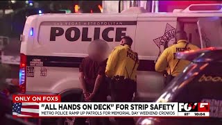 Las Vegas police bring ‘all hands on deck’ Strip presence for Memorial Day [upl. by Kirch]