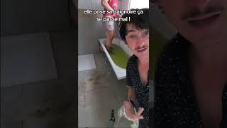 En posant sa baignoire elle fait cette grosse erreur reaction travaux bricolage renovation pov [upl. by Eerehs]